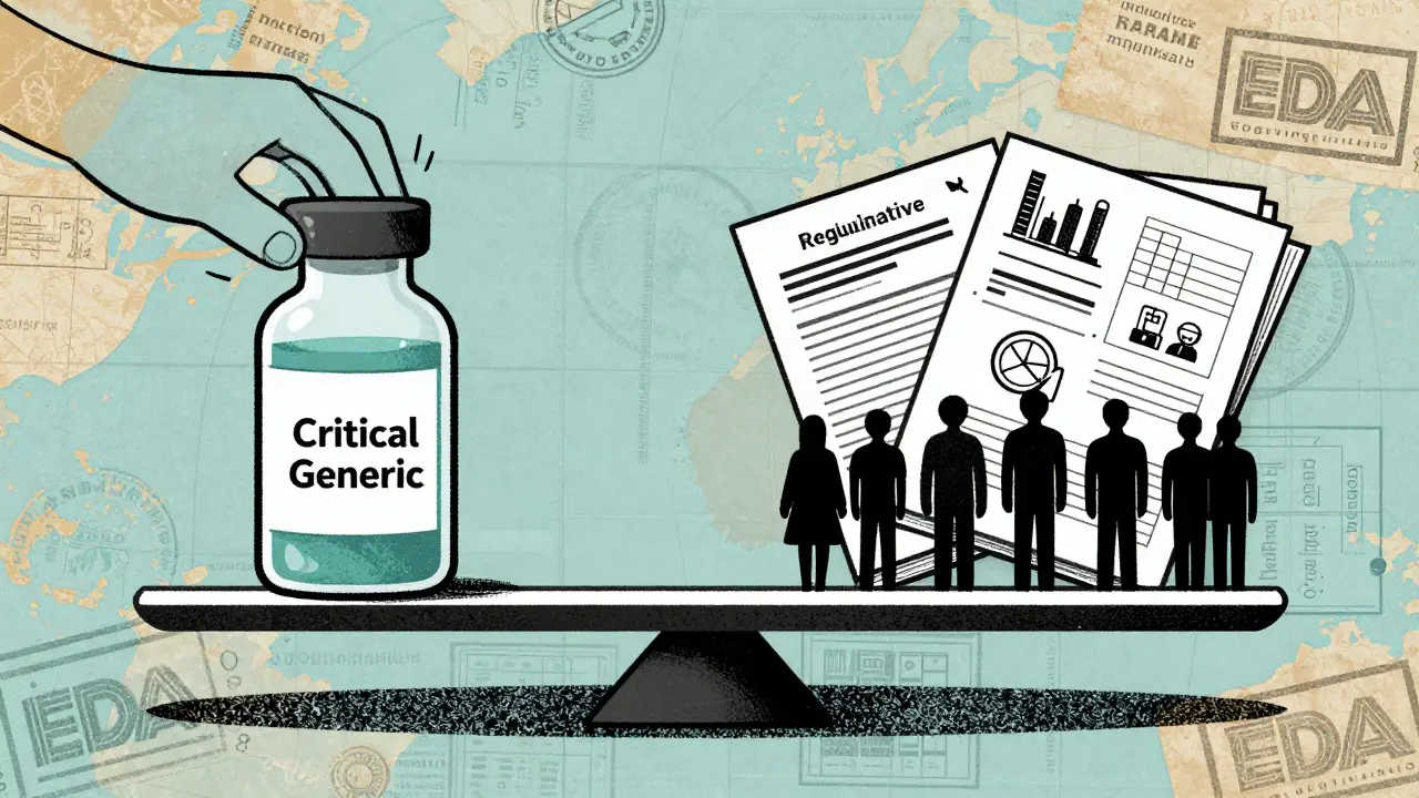A scale tips under the weight of low profits versus regulatory and patient needs.