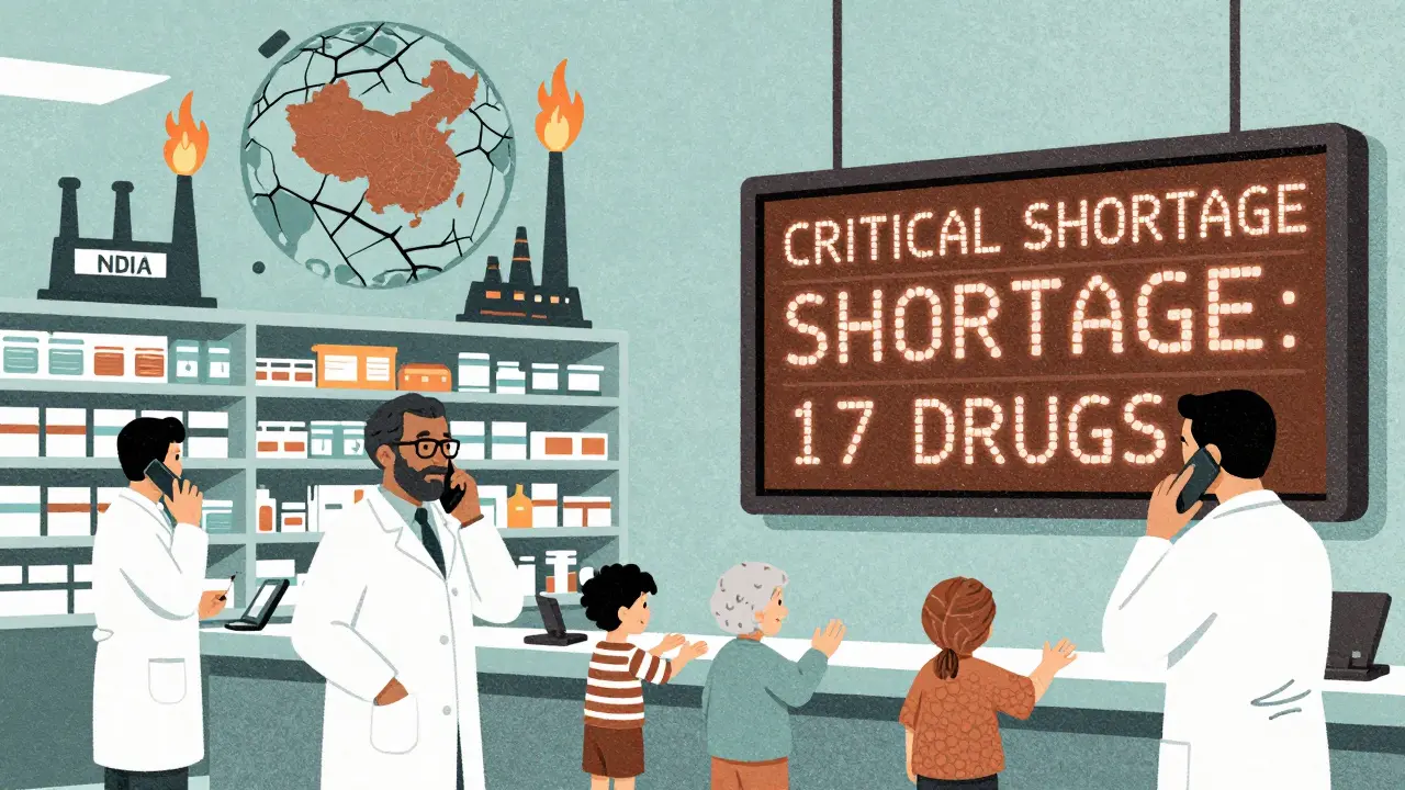 Pharmacists scramble as 17 critical drugs run out, patients reach for empty hands.